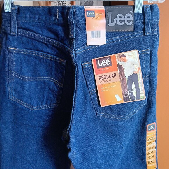 Vintage Mens Bootcut Jeans 29x32 NWT LEE REGULAR PEPPER PREWASH DENIM Y2K USA - Picture 4 of 5